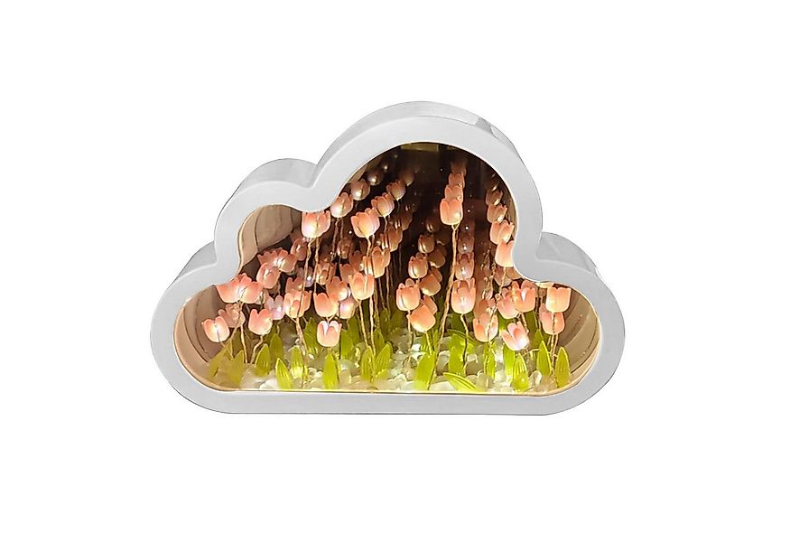 TWSOUL LED Nachtlicht DIY Tulpen-Nachtlicht mit Spiegel 20 Tulpen Desktop D günstig online kaufen