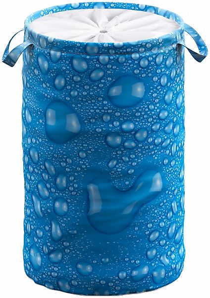 SANILO Wäschekorb Tautropfen Blau günstig online kaufen