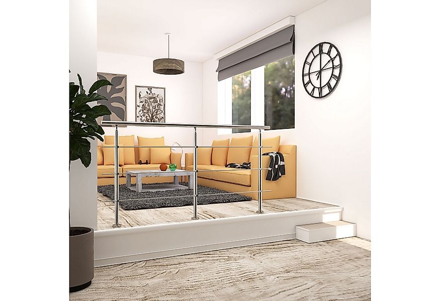 Duschparadies Treppengeländer Edelstahl Handlauf 3 Querstreben 80/100/120/1 günstig online kaufen