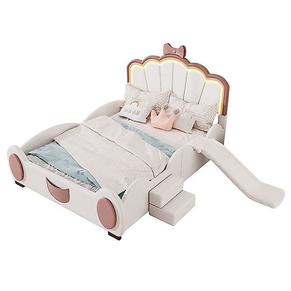 Gotagee Kinderbett Jugendbett 140x200cm Schmetterlingsbett LED Doppelbett m günstig online kaufen
