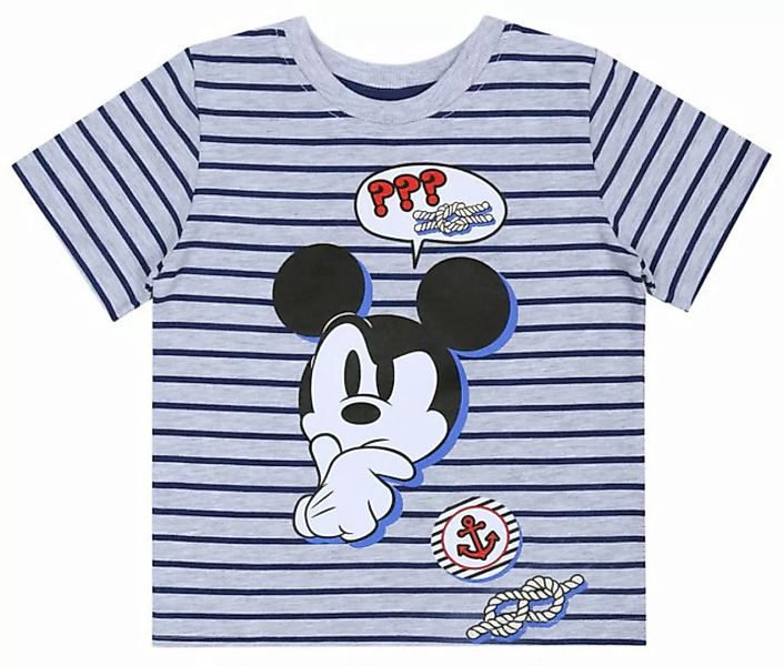Sarcia.eu Kurzarmbluse Graues Mickey Mouse Disney gestreiftes T-Shirt 7 Jah günstig online kaufen