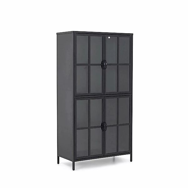 ebuy24 Vitrine Chilly Vitrinenschrank 4 Glastüren schwarz. günstig online kaufen