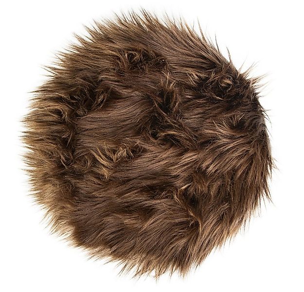 MICA Fellteppich Dekofell rund - braun - ca. 35 x 2,3 cm, Höhe: 2,3 mm günstig online kaufen