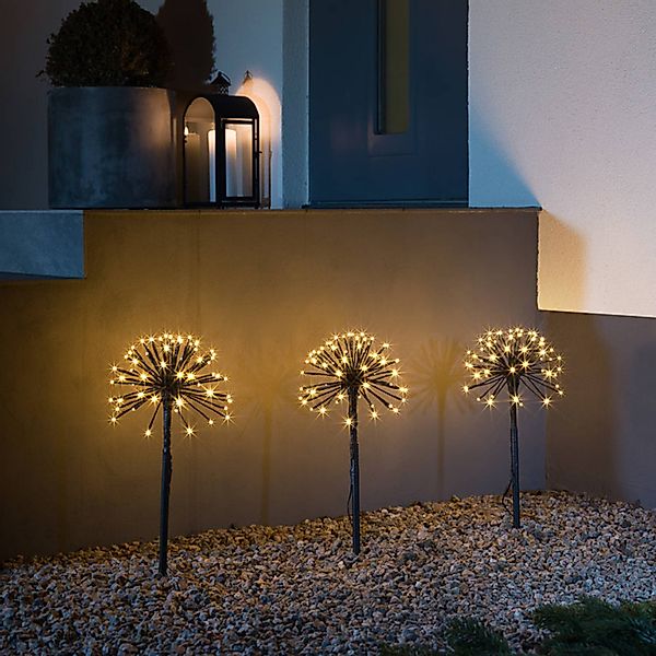 LED-Dekoleuchte drei Pusteblumen mit Erdspieß IP44 günstig online kaufen