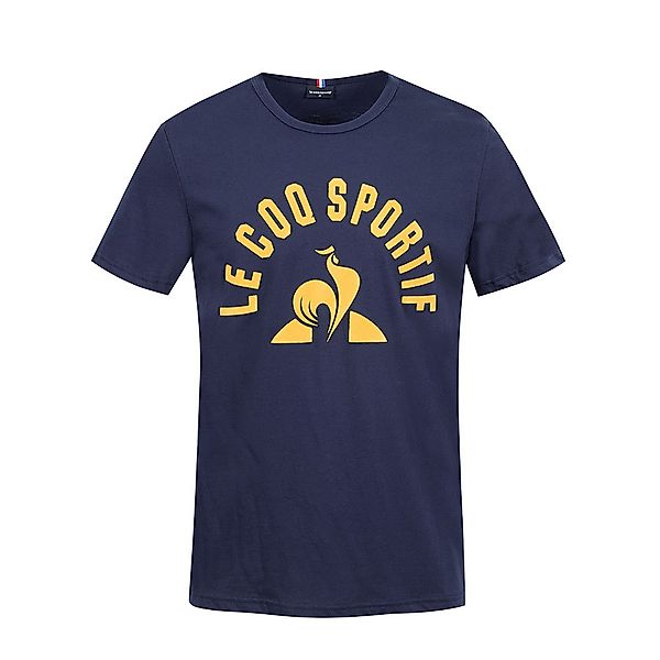 Le Coq Sportif Bat N°2 Kurzärmeliges T-shirt L Blue Nuit / Lemon Chrome günstig online kaufen