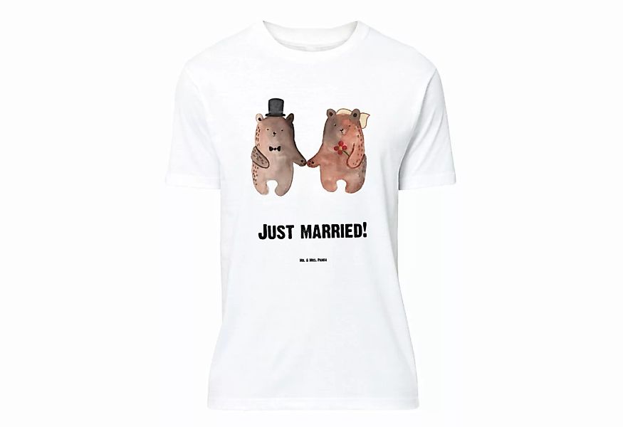 Mr. & Mrs. Panda T-Shirt Bär Heirat - Weiß - Geschenk, T-Shirt mit Spruch, günstig online kaufen