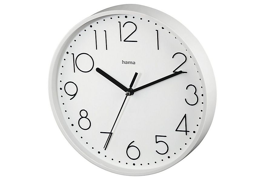 Hama Wanduhr Wanduhr "PG-220", Weiß, geräuscharm günstig online kaufen
