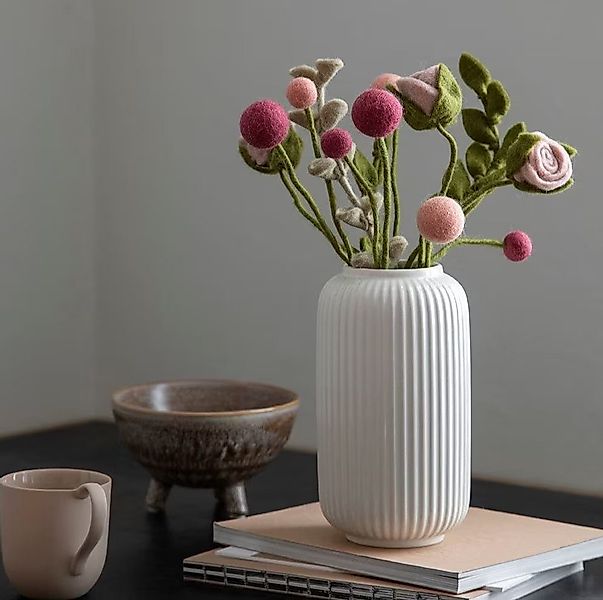 Kunstblumenstrauß Gemischter Strauß aus Filzblumen Rose, günstig online kaufen