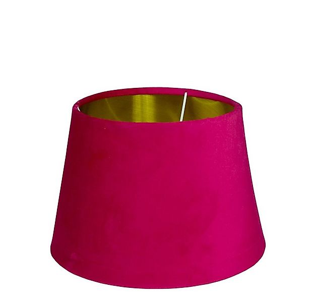 Mars & More Lampenschirm Tischlampenschirm Pink Fuchsia Samt Rund Modern E2 günstig online kaufen