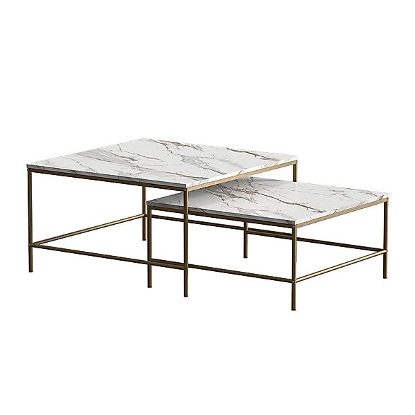 Vicco Couchtisch Ramio, Weiß/Gold, 80 x günstig online kaufen