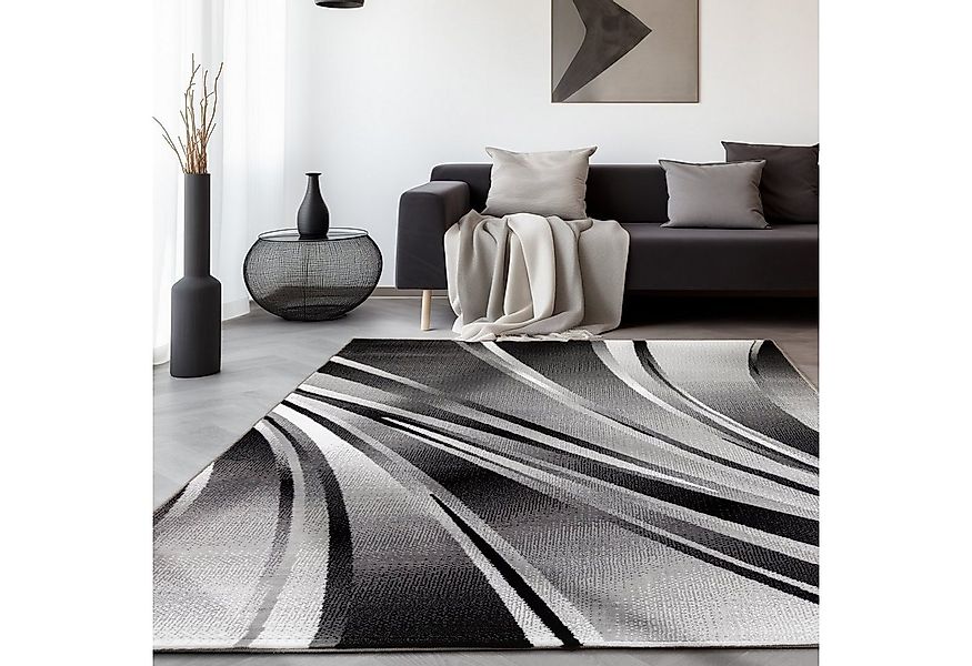 SIMPEX24 Designteppich Abstrakt Wellen Design, Läufer, Höhe: 12 mm, Kurzflo günstig online kaufen