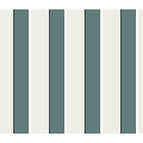 Sanders & Sanders Tapete Streifen Dunkelgrün 53 cm x 10 m günstig online kaufen