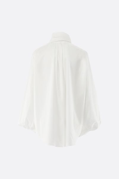 Stehkragenbluse mit Ballonärmeln günstig online kaufen