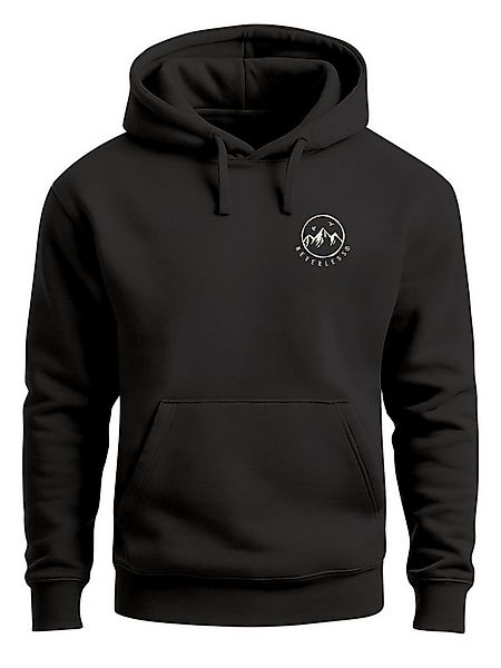 Neverless Hoodie Hoodie Herren Logo Print Berge Wandern Kapuzen-Pullover Mä günstig online kaufen