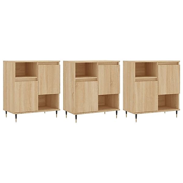 vidaXL Sideboards 3 Stk Sonoma-Eiche Holzwerkstoff 3190144 günstig online kaufen
