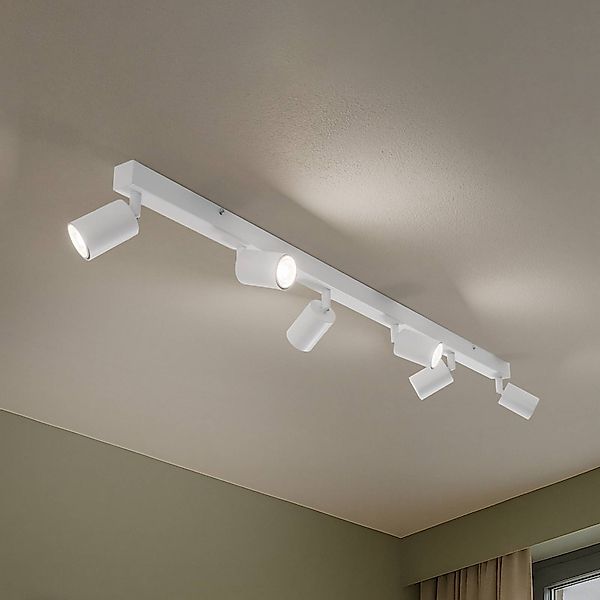 Deckenstrahler Top, weiß, 127 cm, 6-flg., Metall, GU10 günstig online kaufen