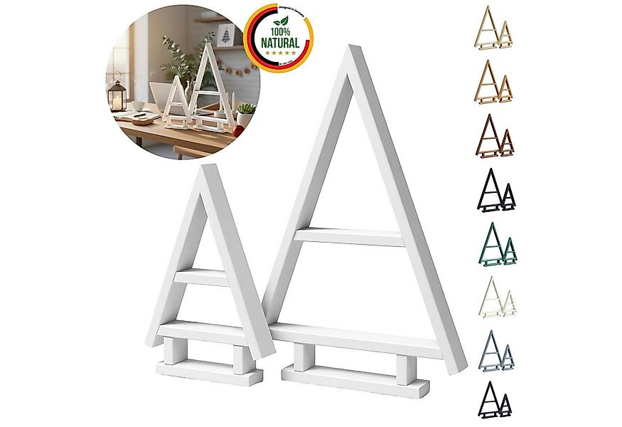 Floranica Weihnachtsfigur Deko 2er SET Handgemacht Weihnachtsbaum Tannenbau günstig online kaufen