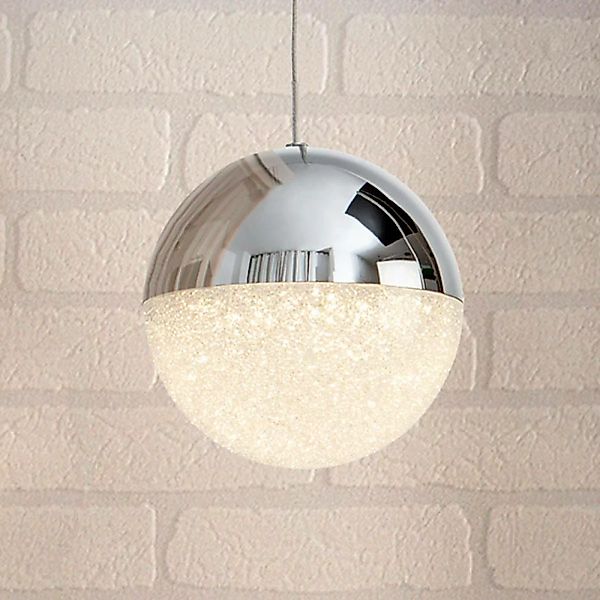 LED-Hängeleuchte Sphere, chrom, 1-flammig, Ø 12 cm günstig online kaufen