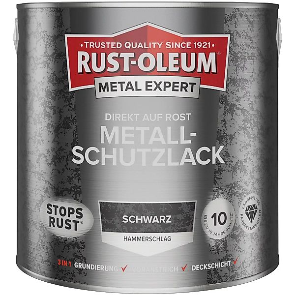 Rust-Oleum Metal Expert Hammerschlag Schwarz 2,5 l günstig online kaufen