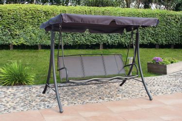 Garden Pleasure Hollywoodschaukel "ANNA" grau/schwarz günstig online kaufen