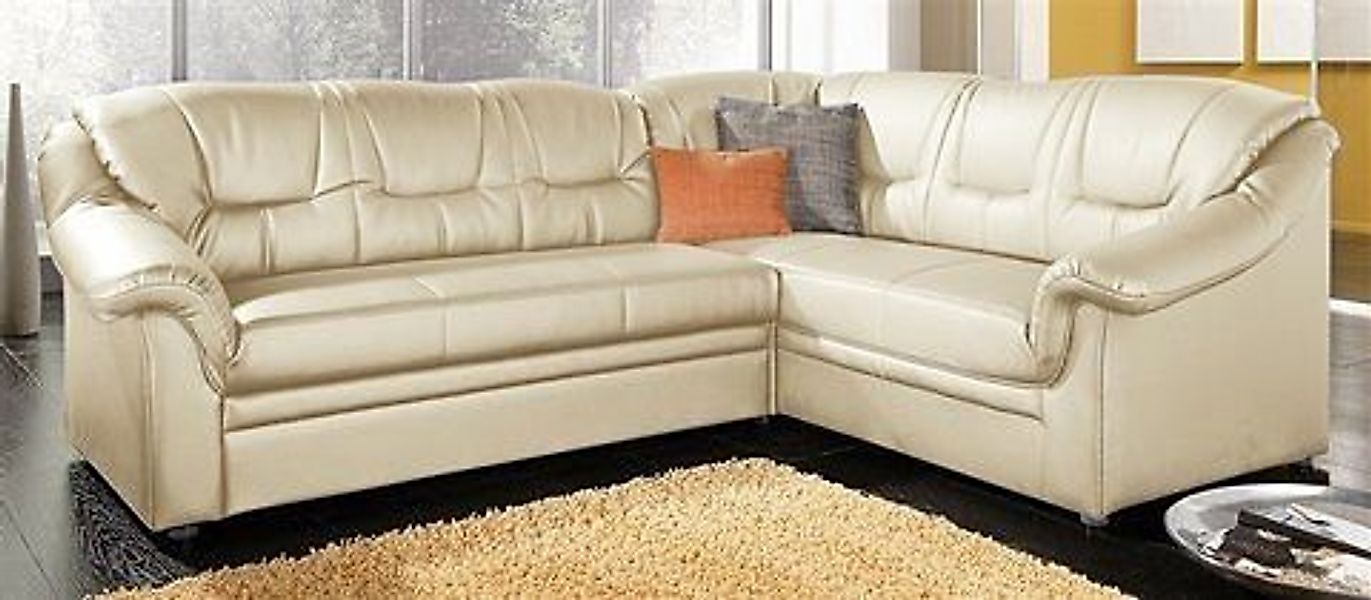 DOMO collection Ecksofa »Montana, zeitlose Rückensteppung, bequeme Armlehne günstig online kaufen