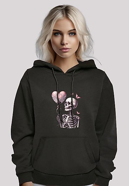F4NT4STIC Kapuzenpullover "Skelett hält Herzballon" Premium Qualität günstig online kaufen