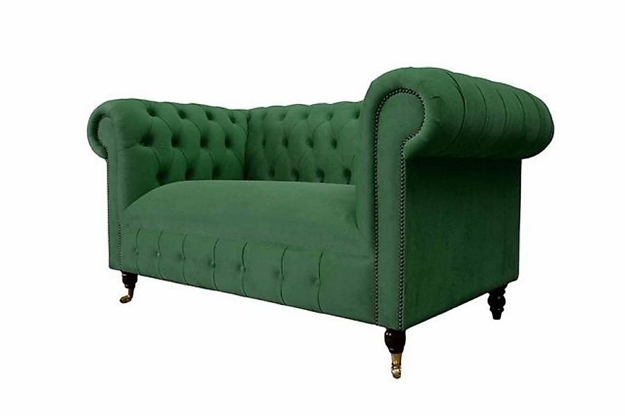 JVmoebel Sofa Chesterfield 2 Sitzer Couch Polster Sitz Textil Stoff Couchen günstig online kaufen