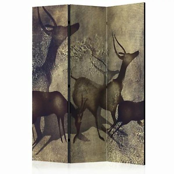 artgeist Paravent Antelopes [Room Dividers] grau/braun Gr. 135 x 172 günstig online kaufen
