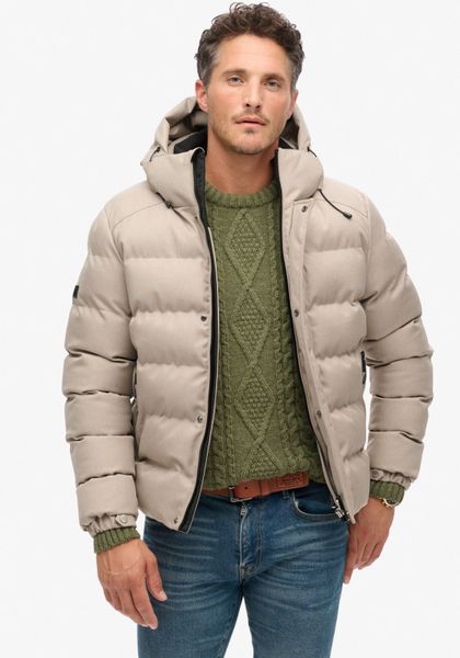 Superdry Steppjacke "HOODED TWEED SPORTS PUFFER JKT" mitKapuze günstig online kaufen