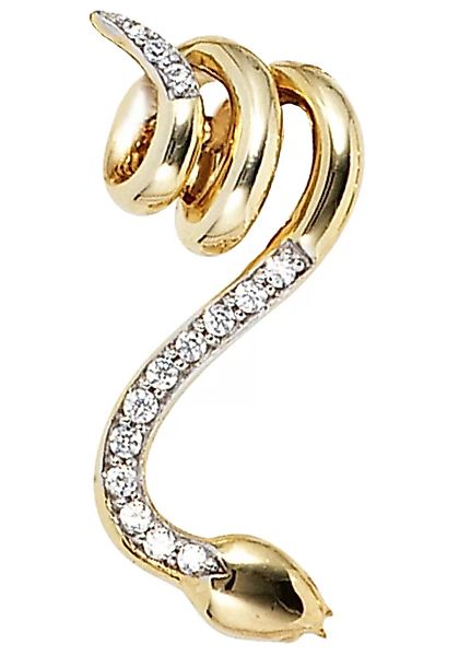 JOBO Kettenanhänger "Anhänger Schlange", 585 Gold mit 14 Diamanten günstig online kaufen