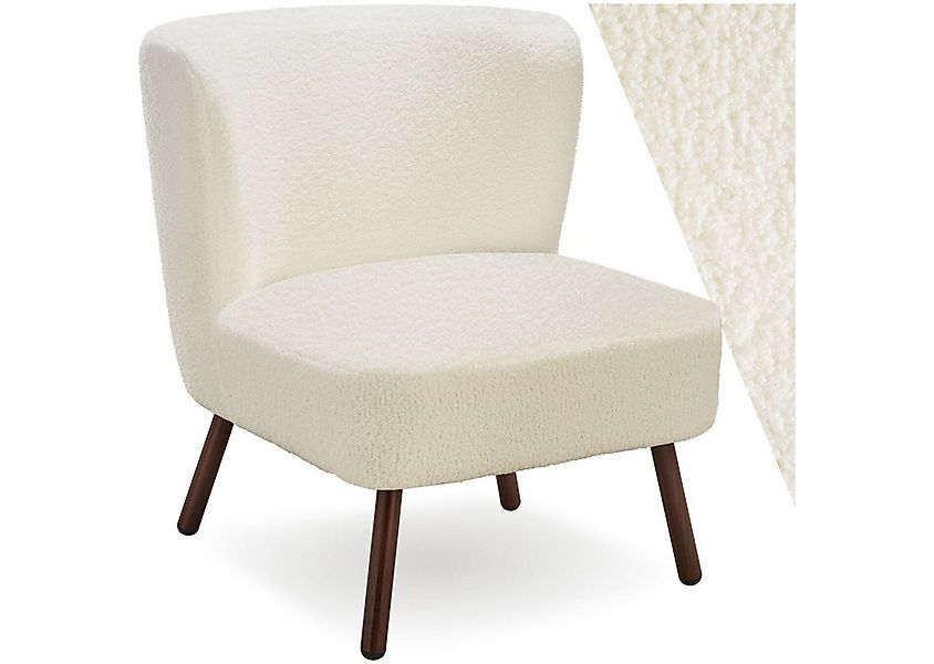 tectake Relaxsessel Teddy-Cocktailsessel, gepolstert, mit Bouclé-Bezug günstig online kaufen