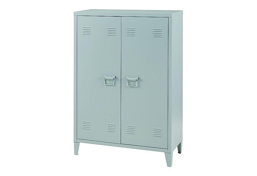 en.casa Aktenschrank »Oripää« mit 2 Türen Stahl 110x75x33 cm Graublau günstig online kaufen