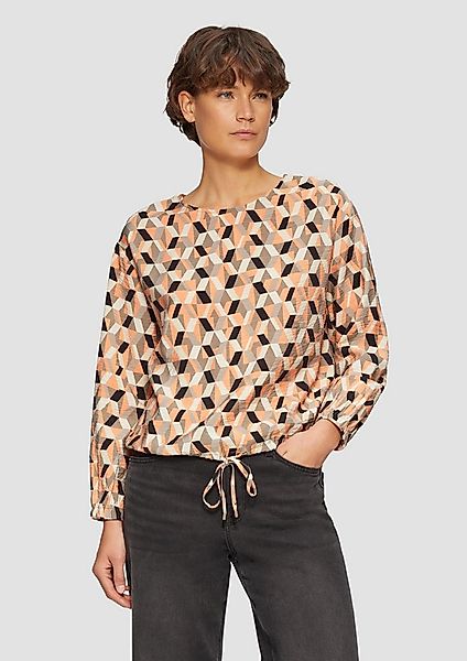 s.Oliver Langarmbluse Bluse Viskosemix-Bluse in O-Shape günstig online kaufen