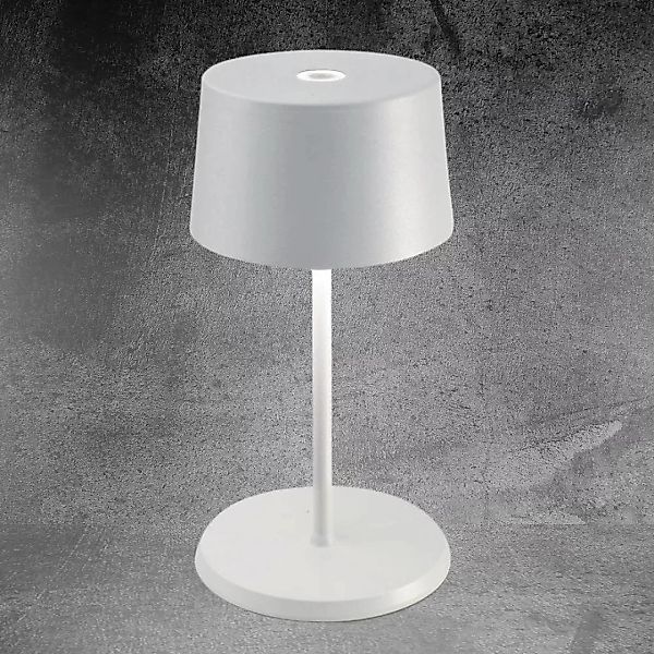 LED Akku Tischleuchte Olivia Mini in Weiß 2,2W 150lm IP65 2200 - 3000K günstig online kaufen