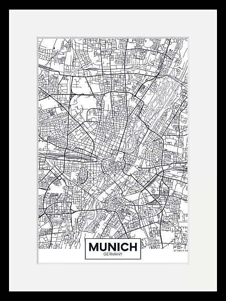 queence Bild »Munich Stadtkarte«, Städte, (1 St.) günstig online kaufen