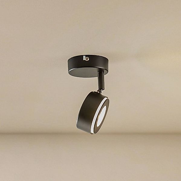 Lindby Strahler Jyla, schwarz, 2.700 K, Ø 8 cm, GX53 günstig online kaufen