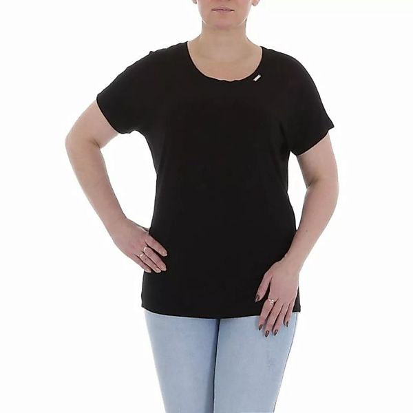 Ital-Design T-Shirt Damen Freizeit T-Shirt in Schwarz günstig online kaufen