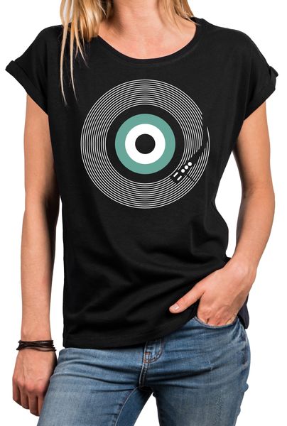 MAKAYA Print-Shirt Damen Kurzarm Baumwolle Retro günstig online kaufen