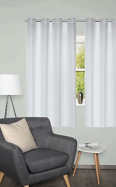 Home Basics Vorhang "BENOGA 2er SET" Ösen 2 Stk. tlg. SET, Ösenschal, Uni, günstig online kaufen