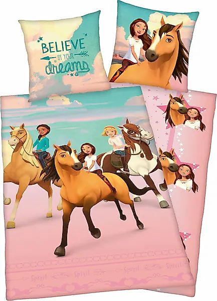 Kinderbettwäsche »Spirit«, (2 tlg.), mit niedlichem Motiv günstig online kaufen