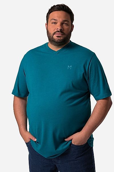 Men Plus T-Shirt T-Shirt Basic Halbarm V-Ausschnitt günstig online kaufen