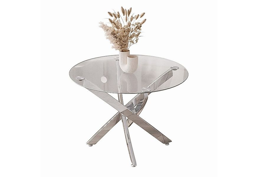 Lookway Couchtisch BEIRA mit Glasplatte (1 Tisch), Durchmesser: ⌀60 cm günstig online kaufen