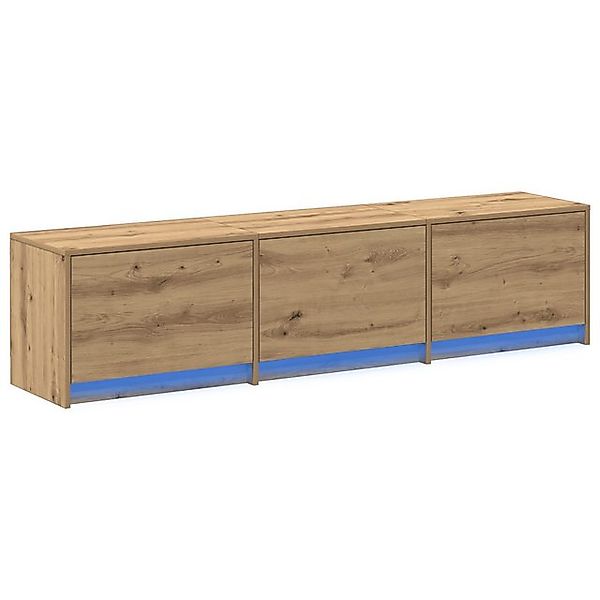 vidaXL TV-Schrank TV-Schrank mit LED Artisan Eiche 165x34x40 cm Holzwerksto günstig online kaufen
