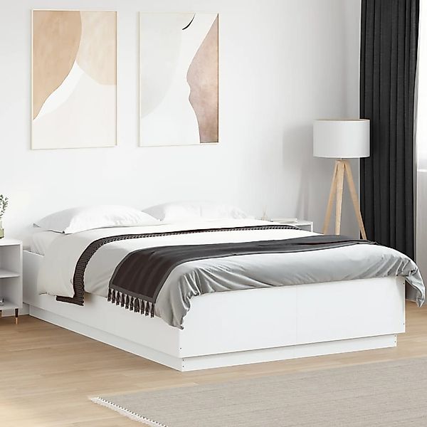 furnicato Bettgestell Weiß 140x200 cm Holzwerkstoff günstig online kaufen