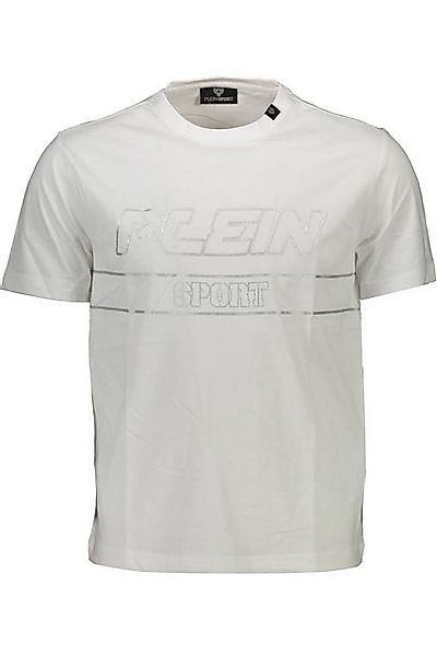 PLEIN SPORT T-Shirt Weißes Herren T-Shirt mit Rundhals & Druck - günstig online kaufen