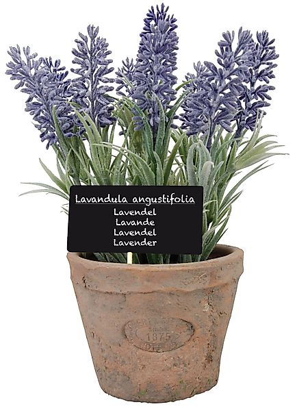 Kunstpflanze, esschert design, Lavendel im Topf, günstig online kaufen