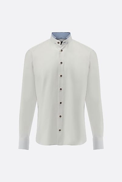 Trachtenhemd mit blau-karierten Farbdetails Tailor Fit günstig online kaufen