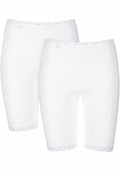 sloggi Lange Unterhose "Basic+", Spitzenbesatz, weiche Nähte, Baumwollmisch günstig online kaufen