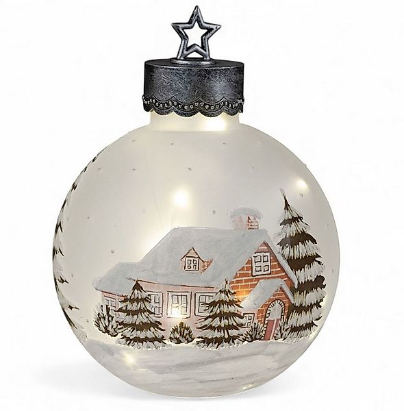 formano LED Dekolicht XXL Glas-Kugel 35 cm Winterdekor Timer 6h/18h Weihnac günstig online kaufen