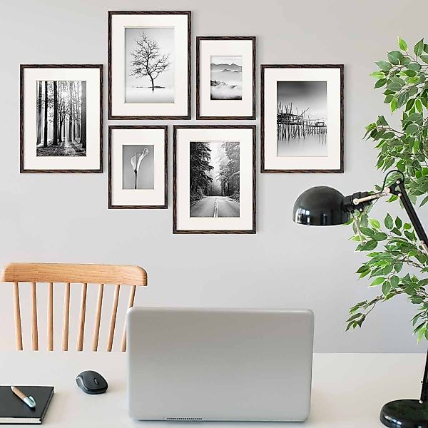 PHOTOLINI Bilderrahmen 6er Set Modern Schmal günstig online kaufen